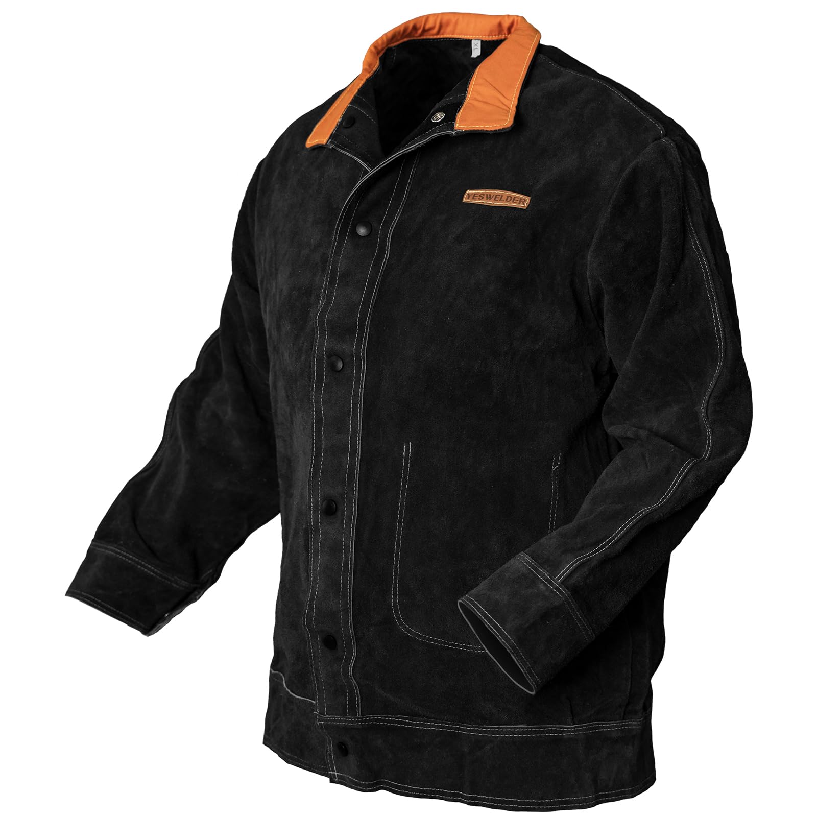 Amazon.com: YESWELDER Black Leather Welding Jacket for Men Women